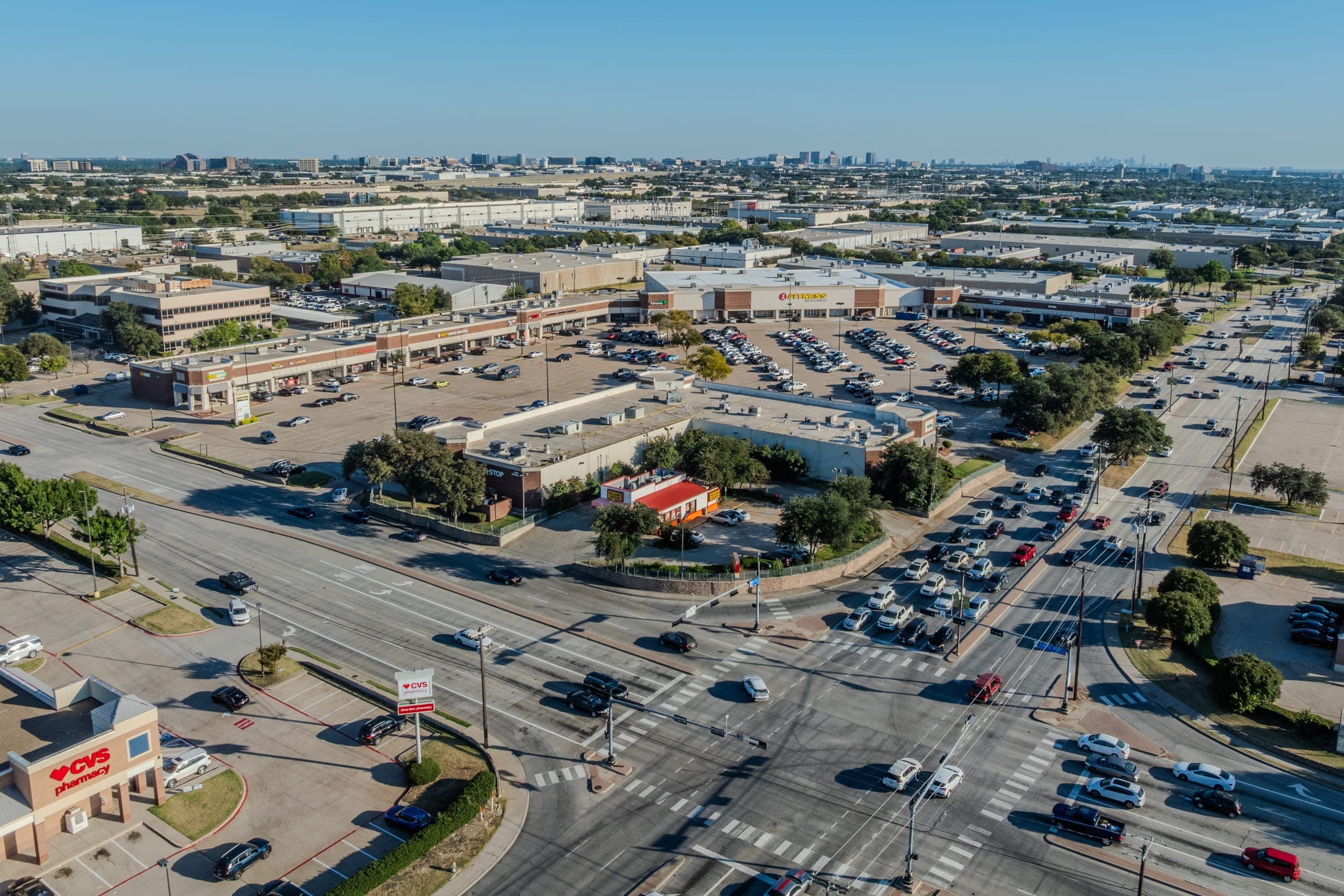 Aerial view of Trinity Mills Pointe Plaza